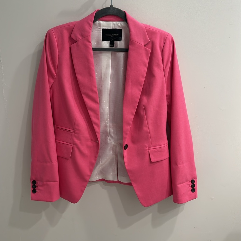 Banana Republic Hot Pink Blazer - Picture 3 of 5